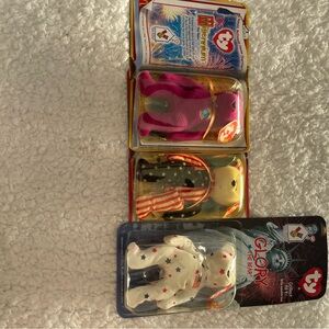 Ty Beanie Babies Trio - Pink, Red, White